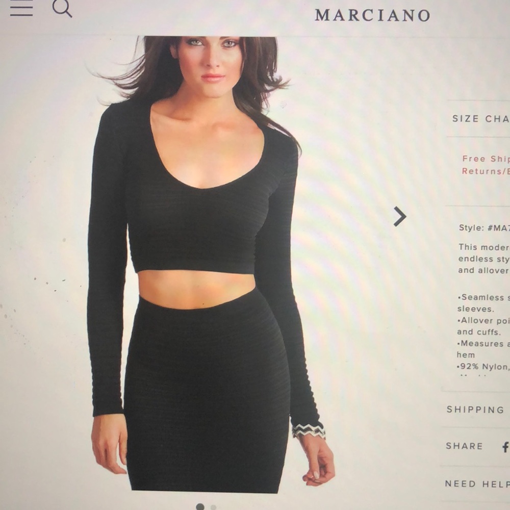 Crop top and skirt set